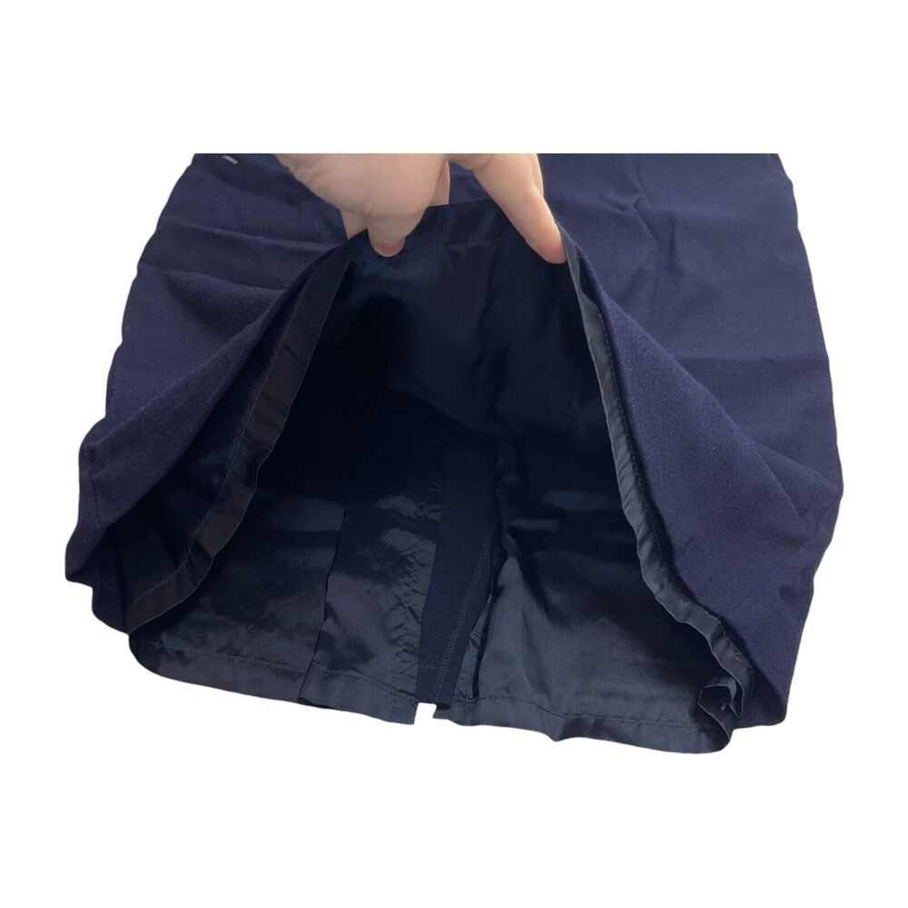 Alfred Dunner Pencil Skirt Women's 16 Navy Lined Straight Elastic Waist Pull On - Picture 3 of 6